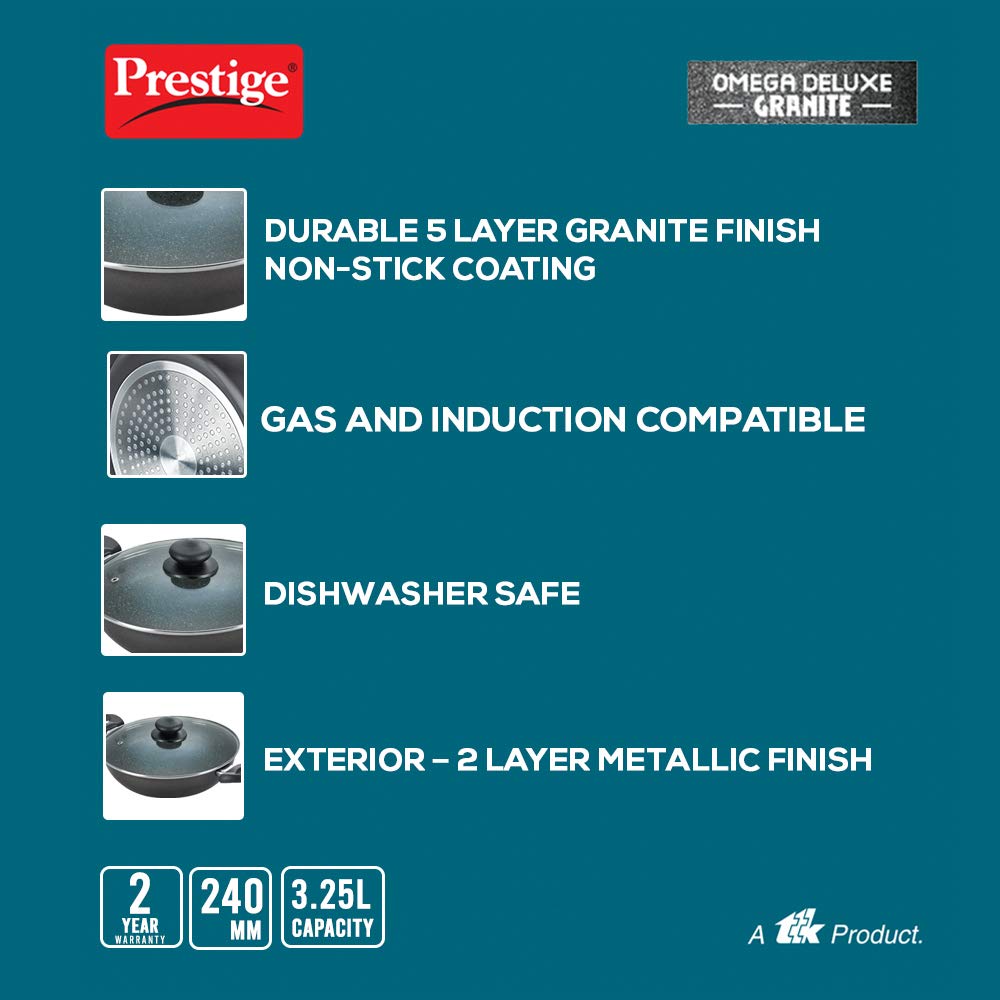 Prestige Deluxe Granite Kadai