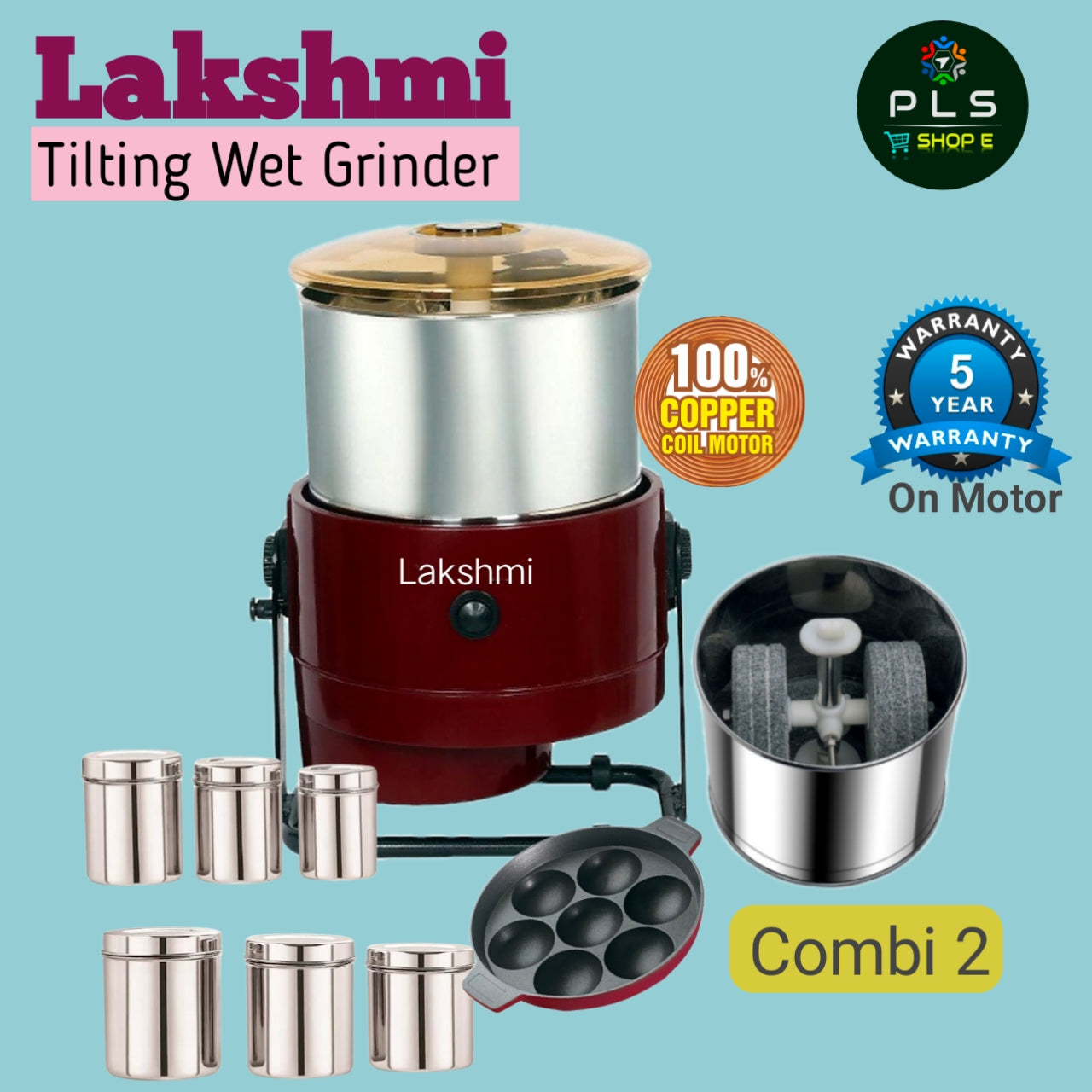 Lakshmi Tilting Wet Grinder Combo Pack