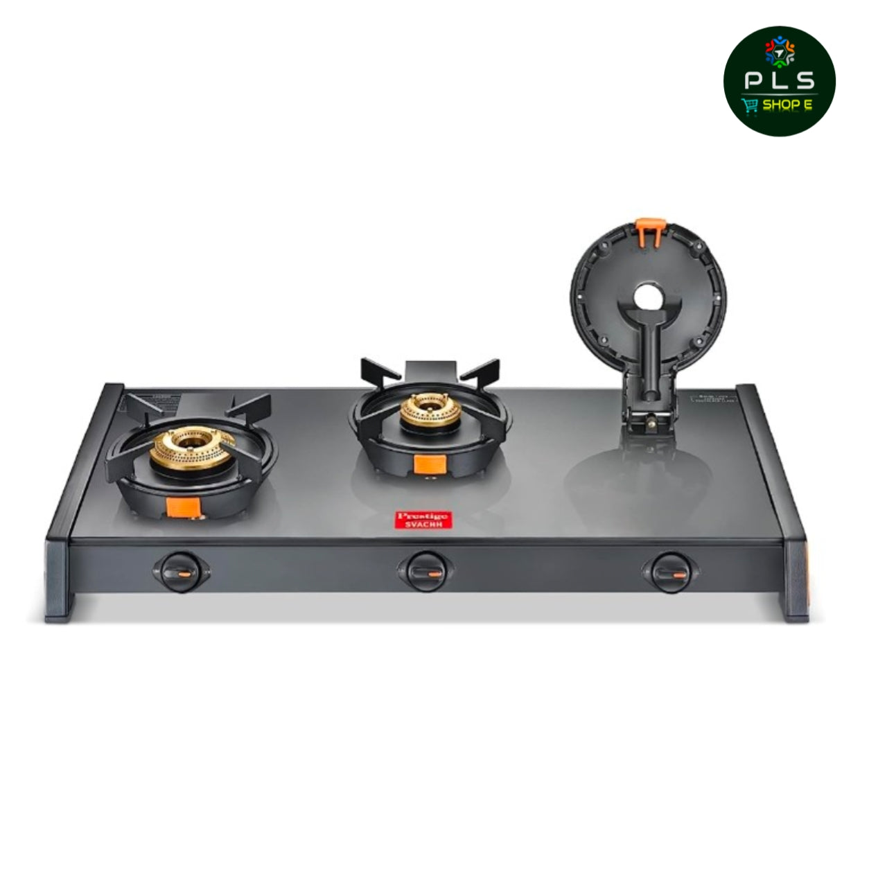 Prestige Svachh Black Glass Top Gas Stove (3 Burners) with Liftable Burners - GTSB-03