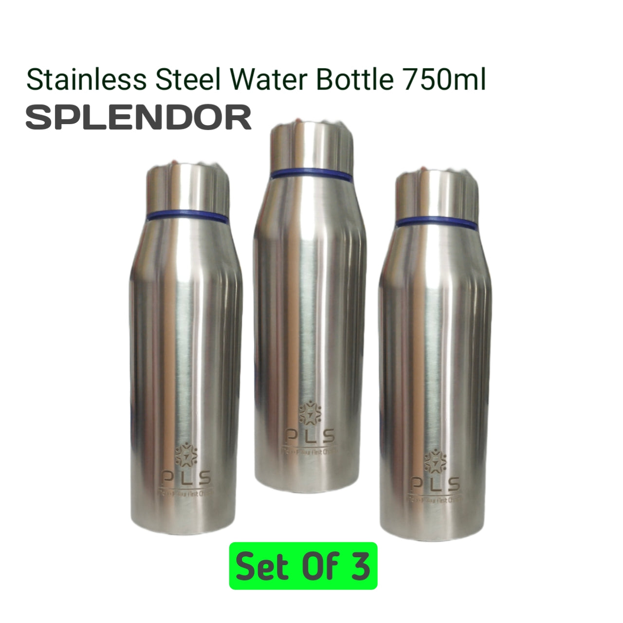 PLS Stainless Steel Water Bottle Combo