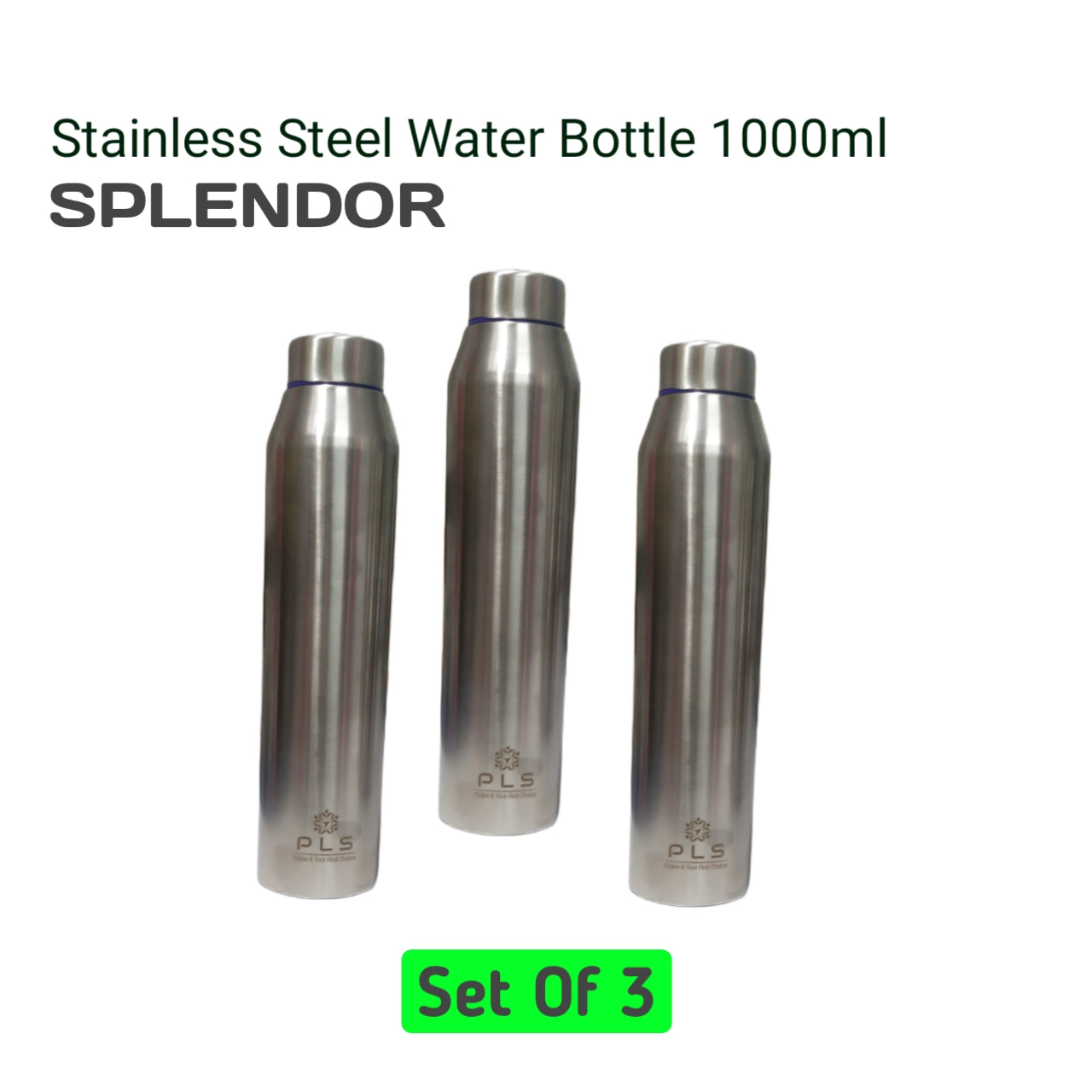 PLS Stainless Steel Water Bottle Combo