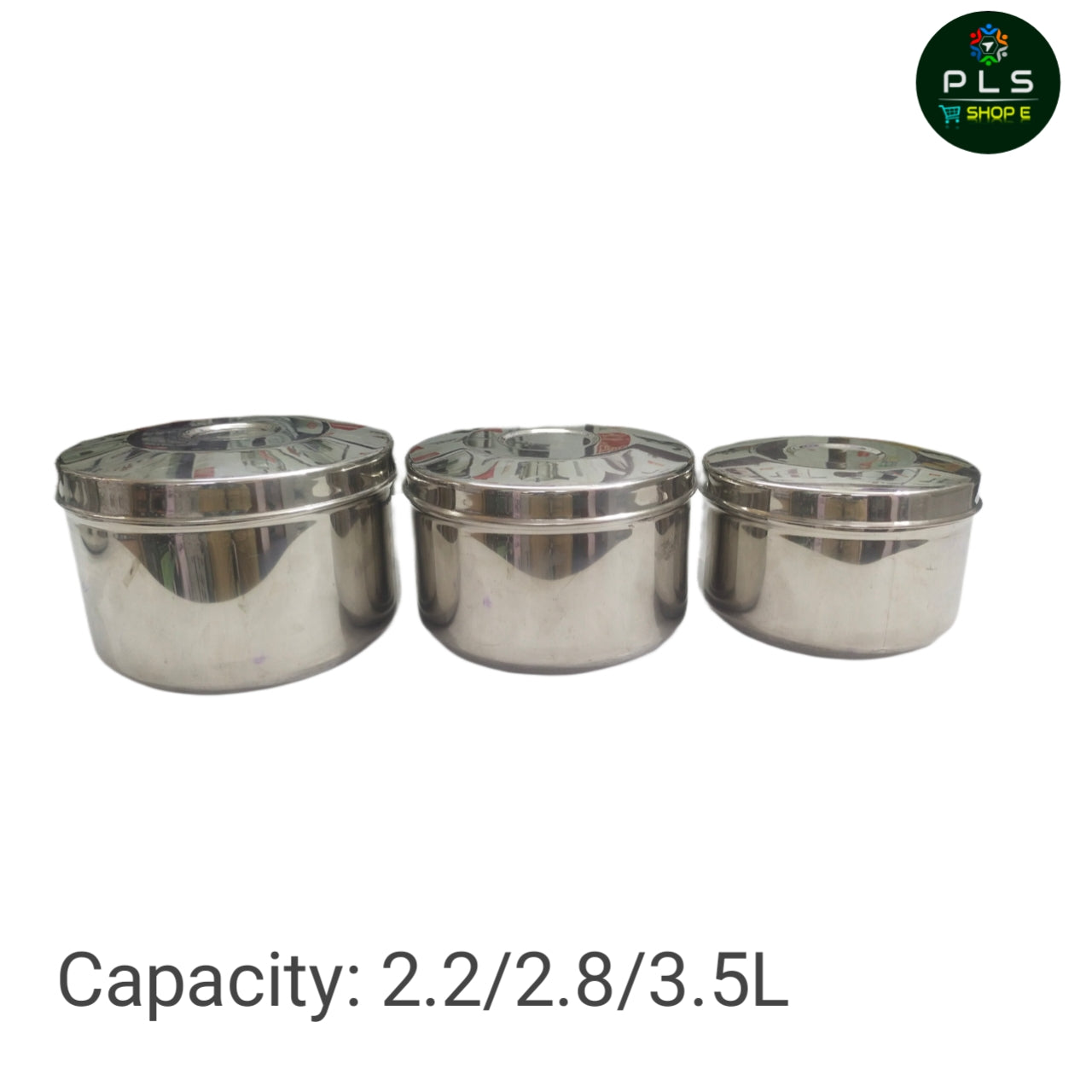 PLS Stainless Steel Maavu Dubba Small Set Of 3