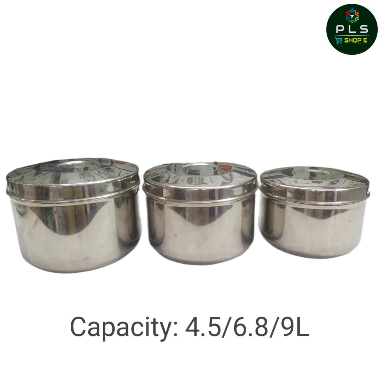 PLS Stainless Steel Maavu Dubba Big Set Of 3