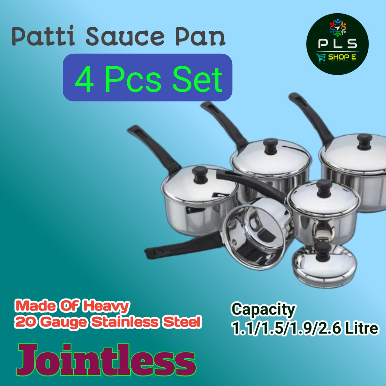 PLS Stainless Steel Patti Sauce Pan Joint less