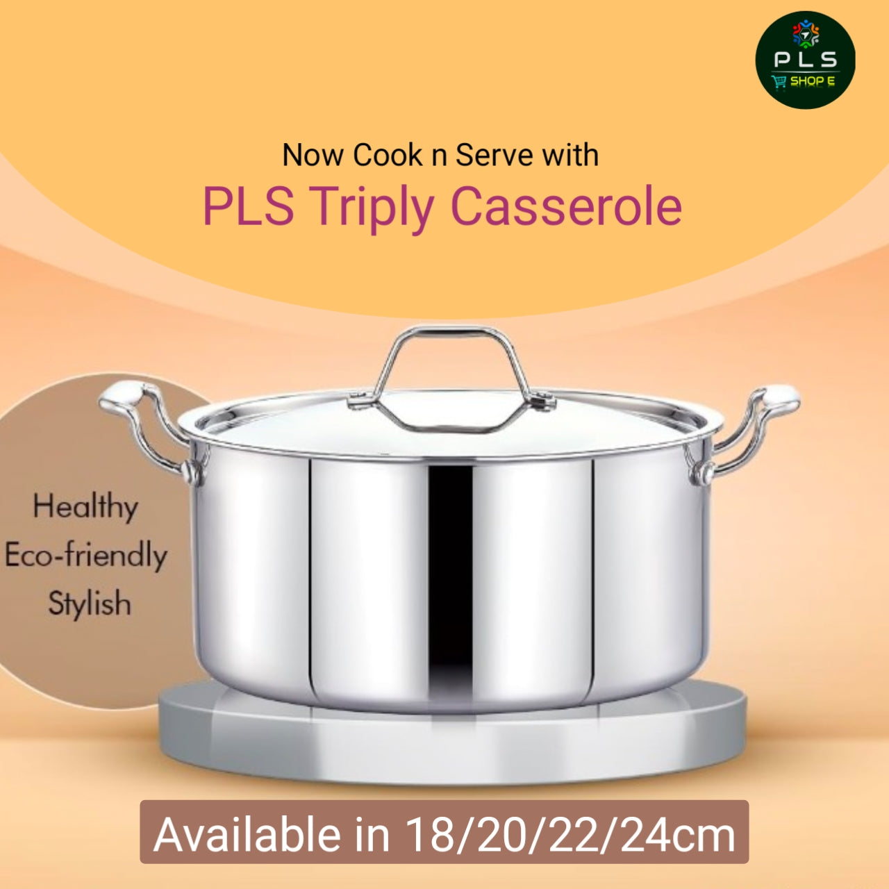 PLS Triply Casserole / Biriyani Pot With Induction Base