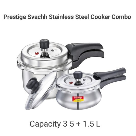 Prestige Svachh Spill Proof Stainless Steel Cooker Combo