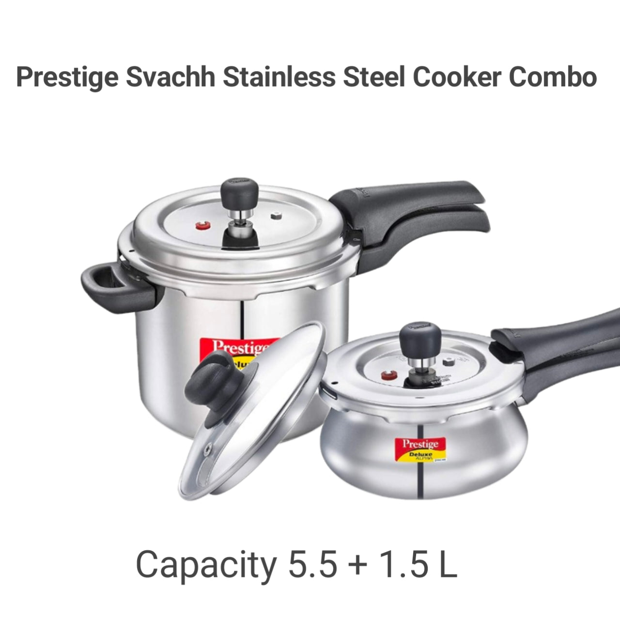 Prestige Svachh Spill Proof Stainless Steel Cooker Combo