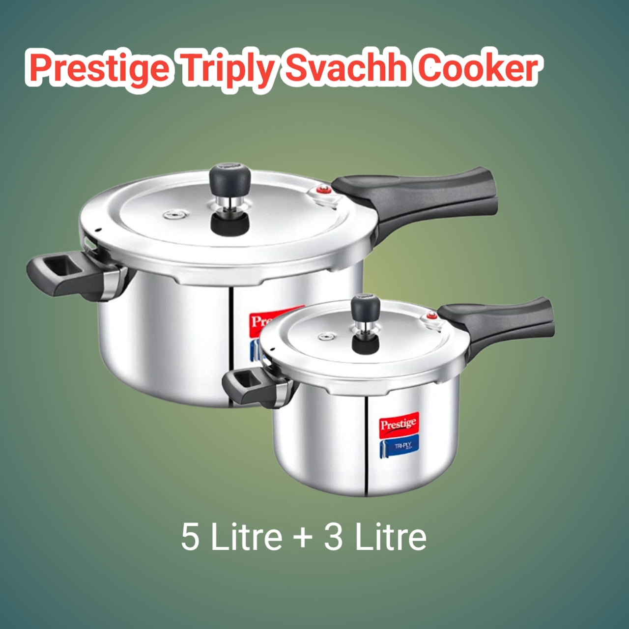 Prestige Svachh Triply Cooker Combo Offer (5+3L)