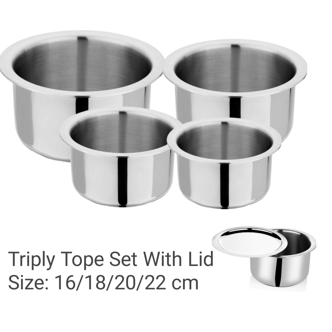 PLS Triply Tope Combo Set With Lid