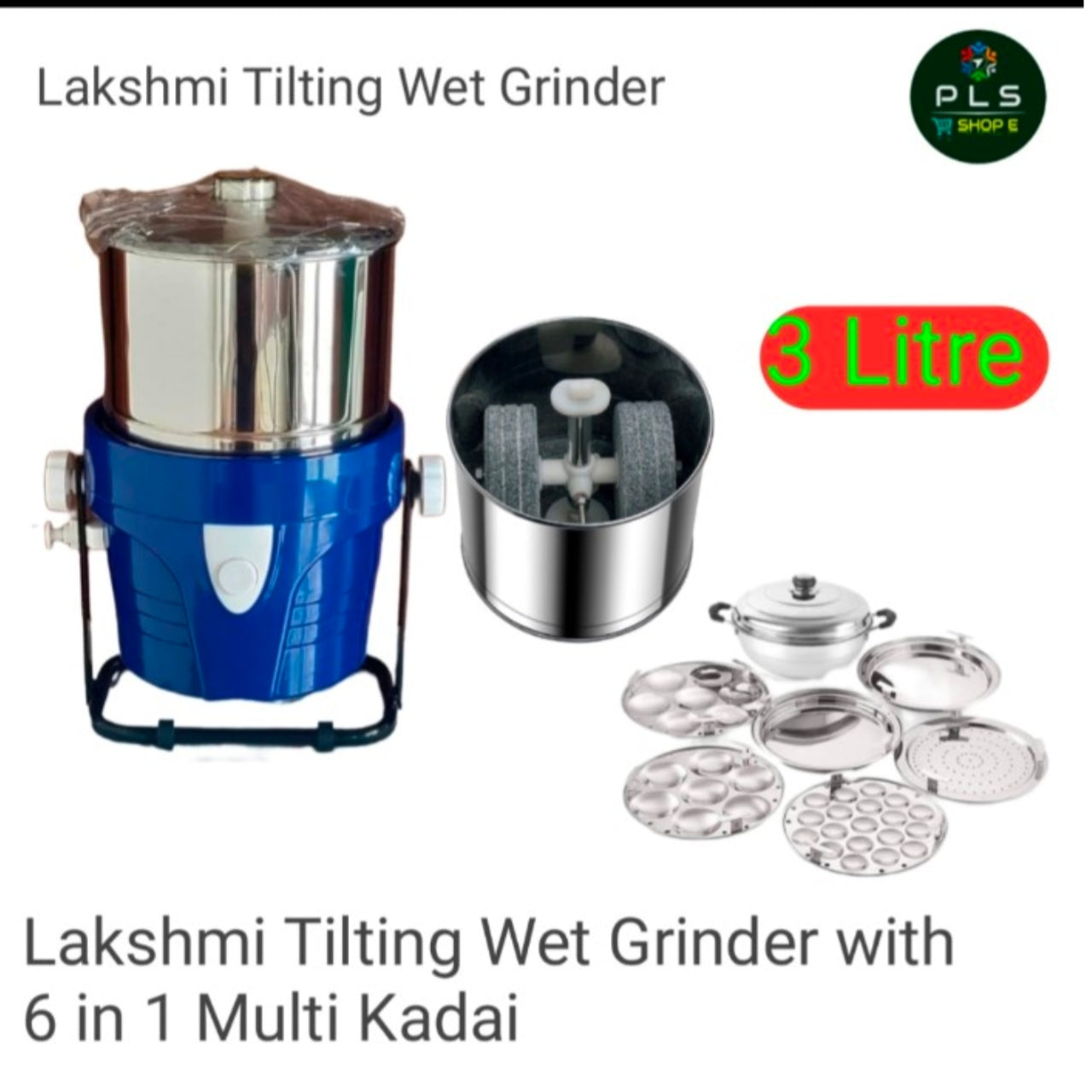 Lakshmi Jumbo Tilting Wet Grinder ABS Body 3L Combo