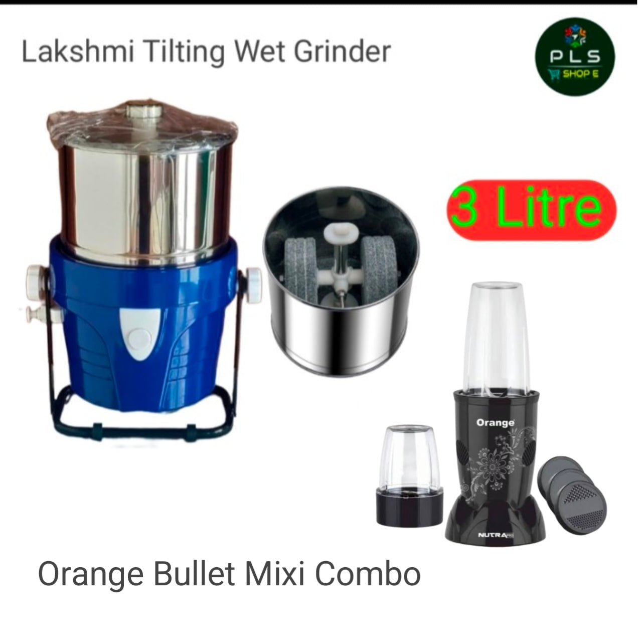 Lakshmi Jumbo Tilting Wet Grinder ABS Body 3L Combo