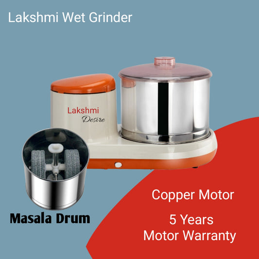 Lakshmi Desire Table Top Wet Grinder 2L, With Masala Drum