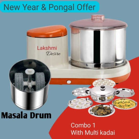 Lakshmi Desire Table Top Wet Grinder 2L With Masala Drum New Year & Pongal Offer