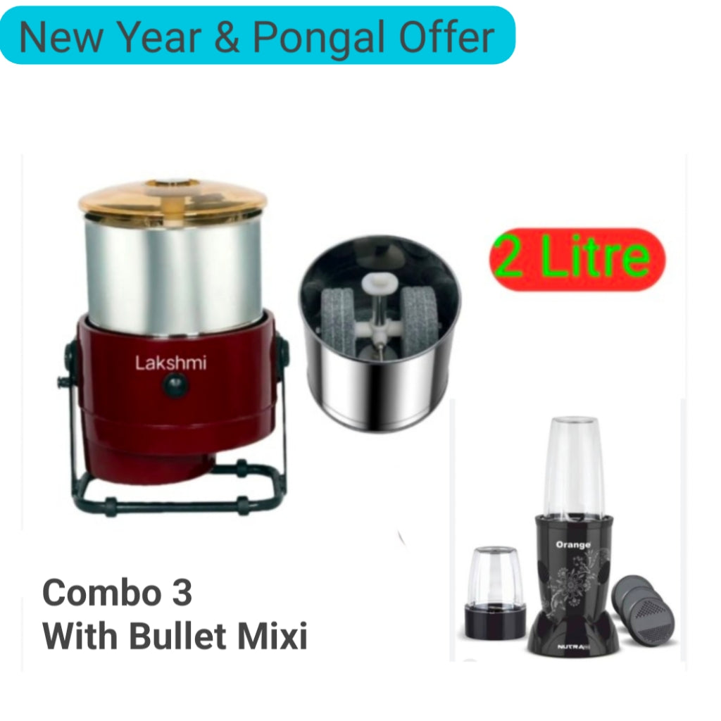 Lakshmi Tilting Wet Grinder 2L With Masala Drum New Year & Pongal Offer