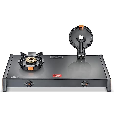 Prestige Svachh Glass Top Gas Stove (2 Burners) with Liftable Burners - GTSB-02