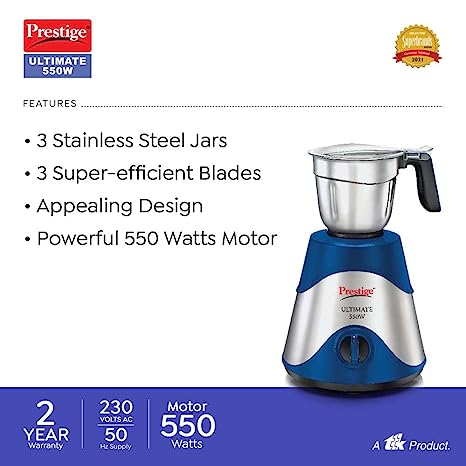 Prestige Ultimate 550 Watts Mixer Grinder