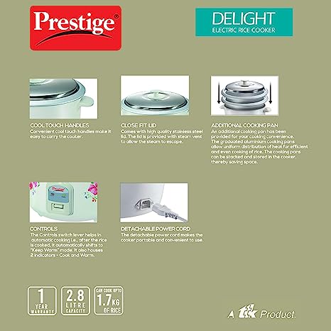 Prestige Electric Rice Cooker PRWO 2-8-2