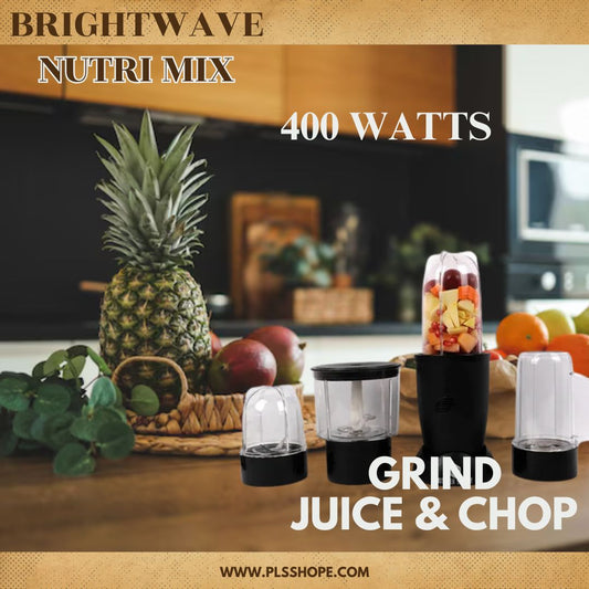 Brightwave Bullet Mixer Grinder 400 Watts With Chopper