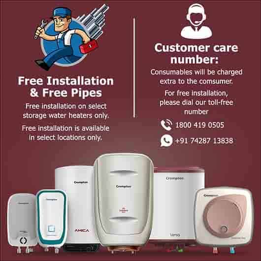 Crompton Versa 6 Ltr Storage Water Heater geyser|  3-level safety protection | 8-bar pressure | 5 Year warranty I Free Instalation