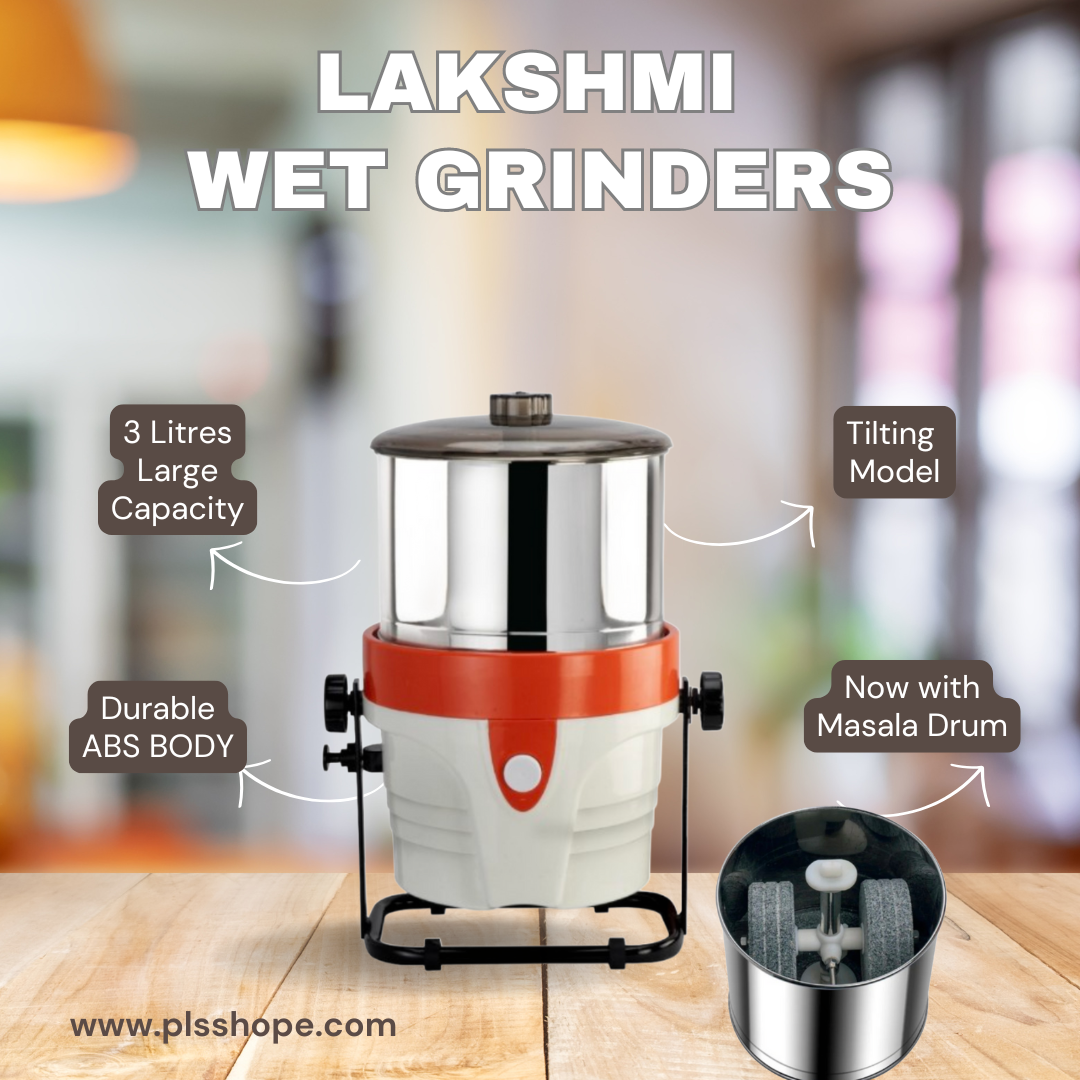 Lakshmi Tilting Wet Grinder 3Litres, Jumbo