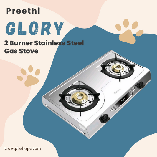 Preethi Glory 2 Burner Stainless Steel Gas Stove