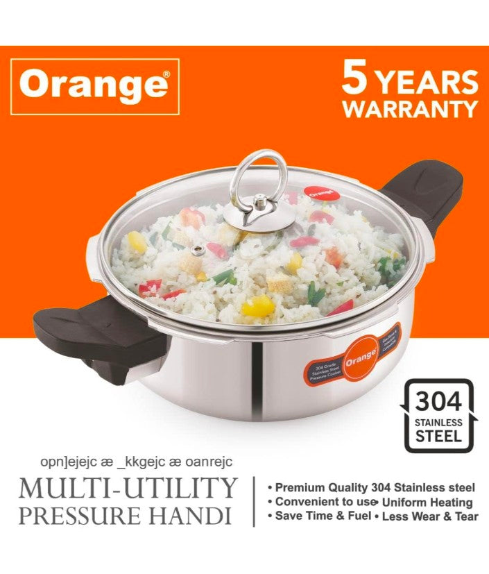 Orange Triply Multi Utility 3.5Litre Cooker