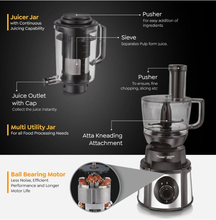 Prestige Endura Pro 1000Watts , 14 in 1 Mixer Grinder