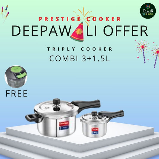 Prestige Trilply Svachh Cooker Diwali Combo( 3+ 1.5L)