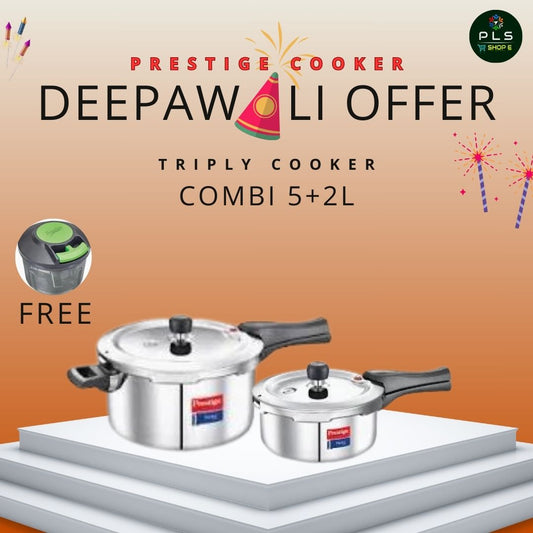 Prestige Trilply Svachh Cooker Diwali Combo( 5+ 2L)