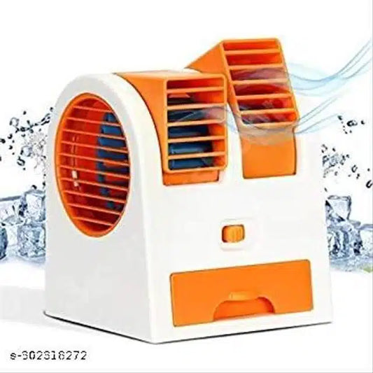 Mini Air Cooler (White & Orange)