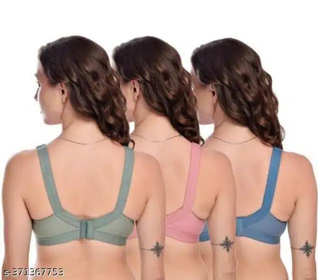 Sports Bra for Women (Multicolor, 32B) (Pack of 3)