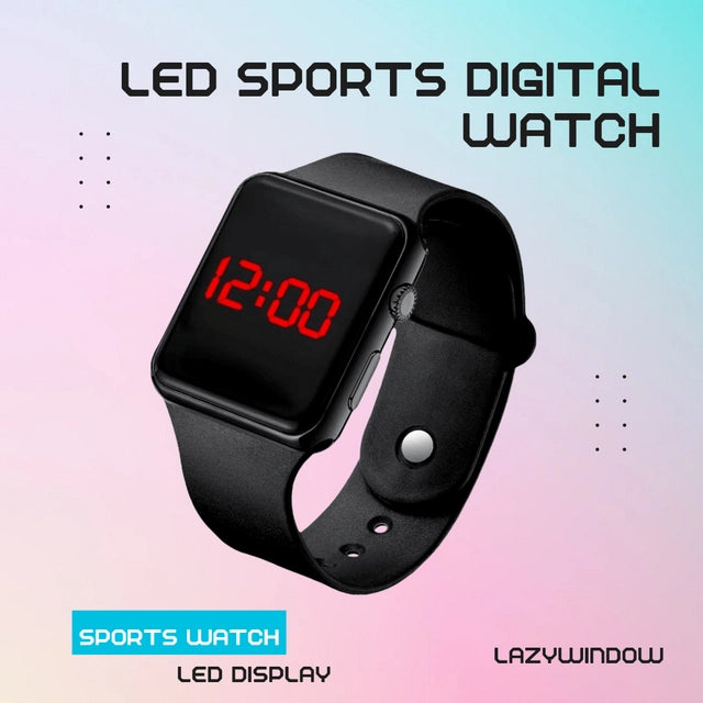 LED Digital Watch for Kids (Black)