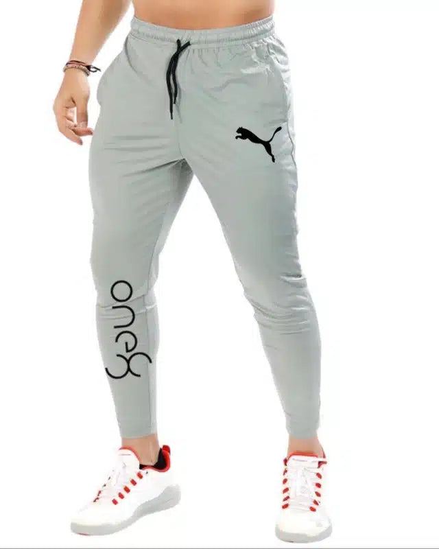 Polyester Track Pant for Men (Grey, 28)