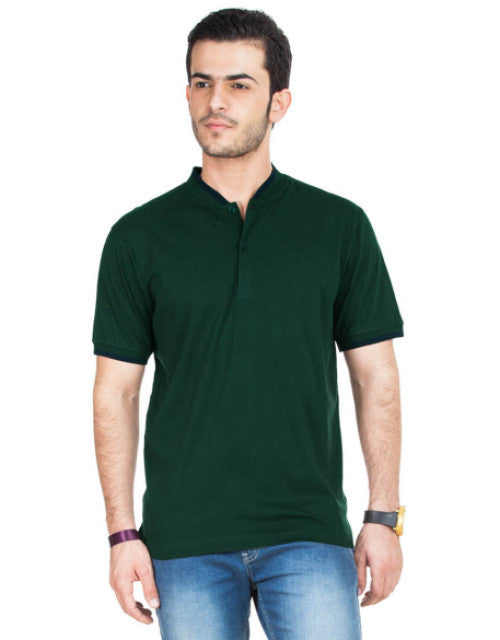 Cotton blend polo collar  men's tshirt .