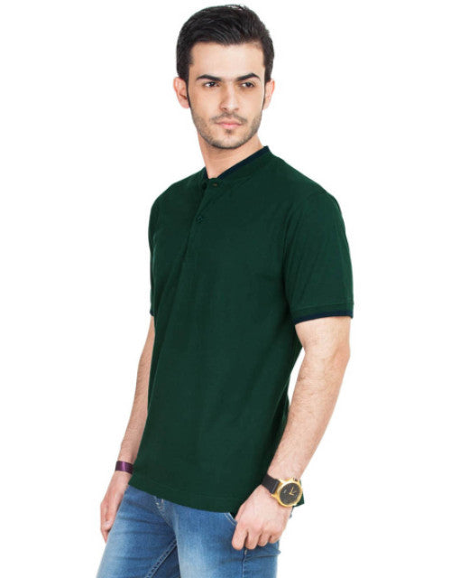 Cotton blend polo collar  men's tshirt .