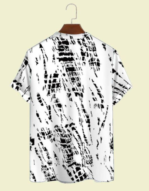 Round White T Shirt, Half Sleeves, Printed