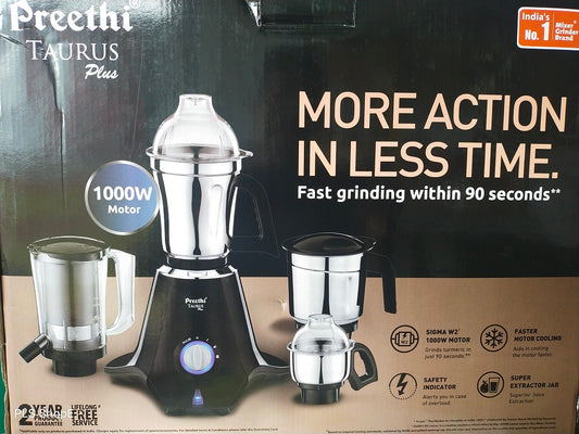 Preethi Taurus Plus 1000 Watts Mixer Grinder