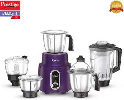 Prestige Delight Pro 750 Watts Mixer Grinder, 6 Jars