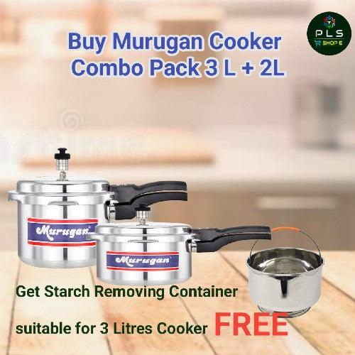 Murugan Alluminium Cooker Combo 3 +2