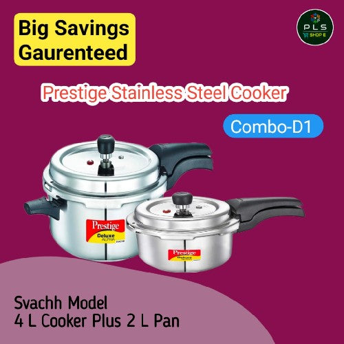 Prestige Stainless Steel Spilage Control Cooker Combo -D1