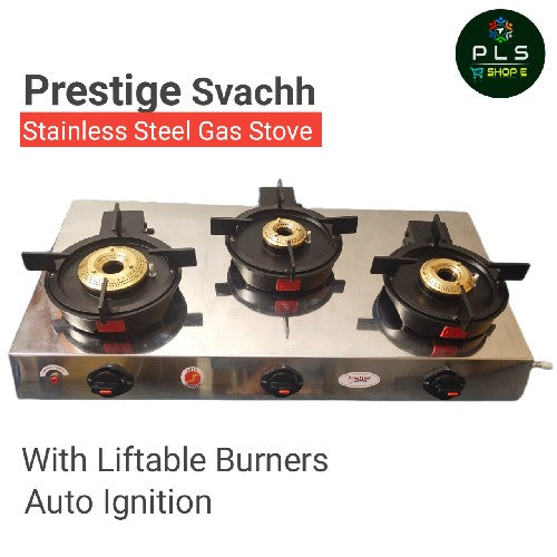 Prestige Svachh Perfect Stainless Steel Auto Ignition Gas Stove 3B